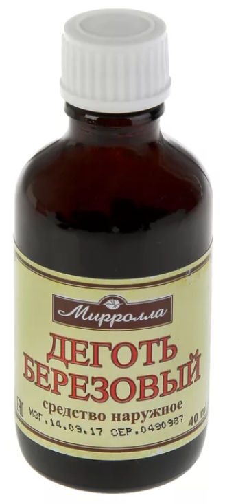 Деготь березовый Миролла раствор для наружного применения 40мл