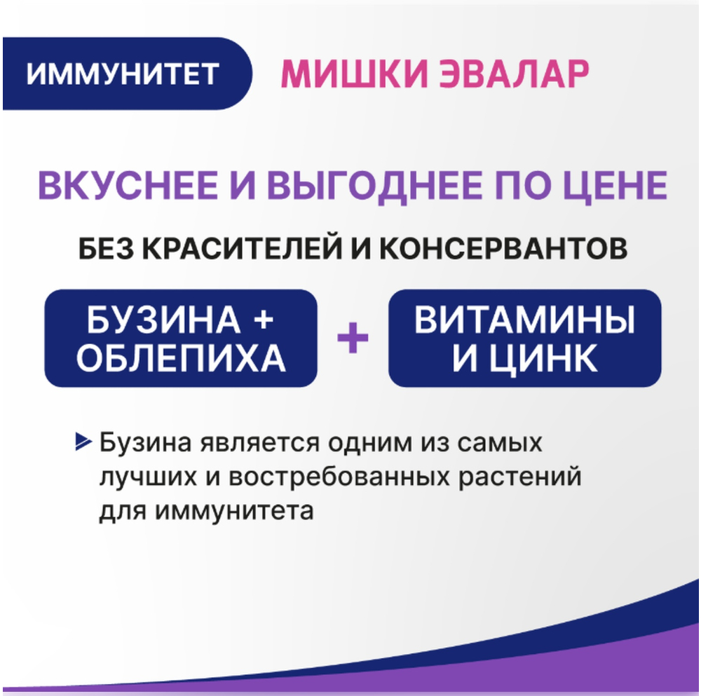 Беби формула Мишки Иммунитет пастилки жевательные 2.5 г №30