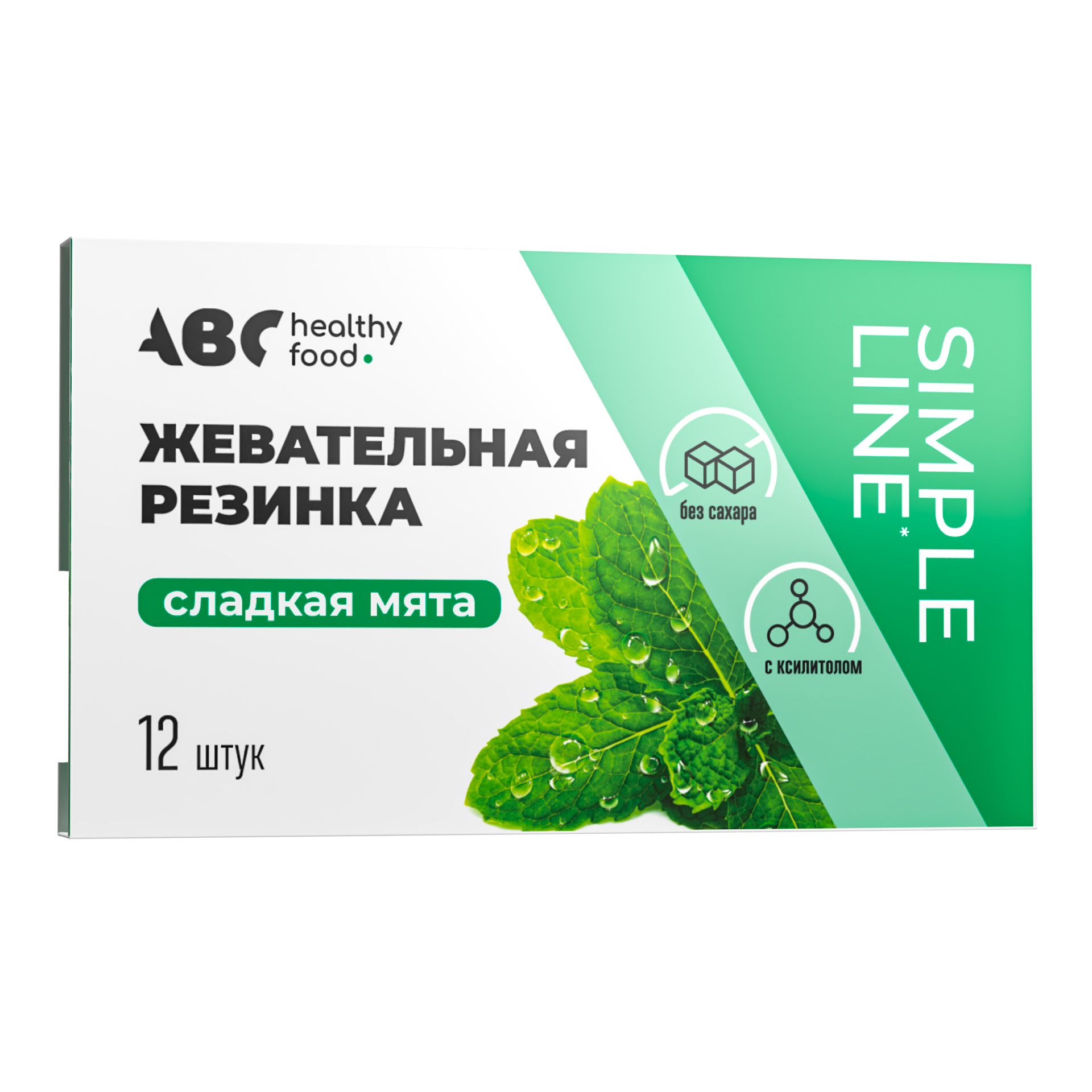 АВС хэлси фуд жевательная резинка Сладкая мята блистер 16г