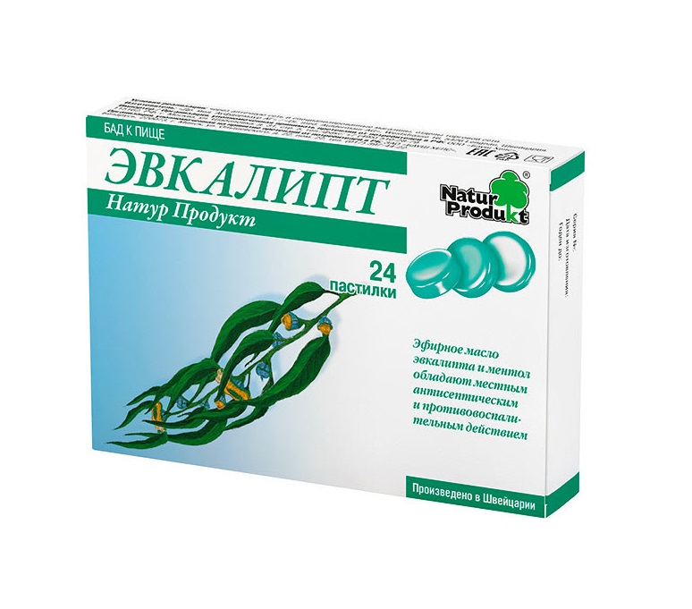 Натур Продукт Эвкалипт пастилки 2,5г № 24 БАД