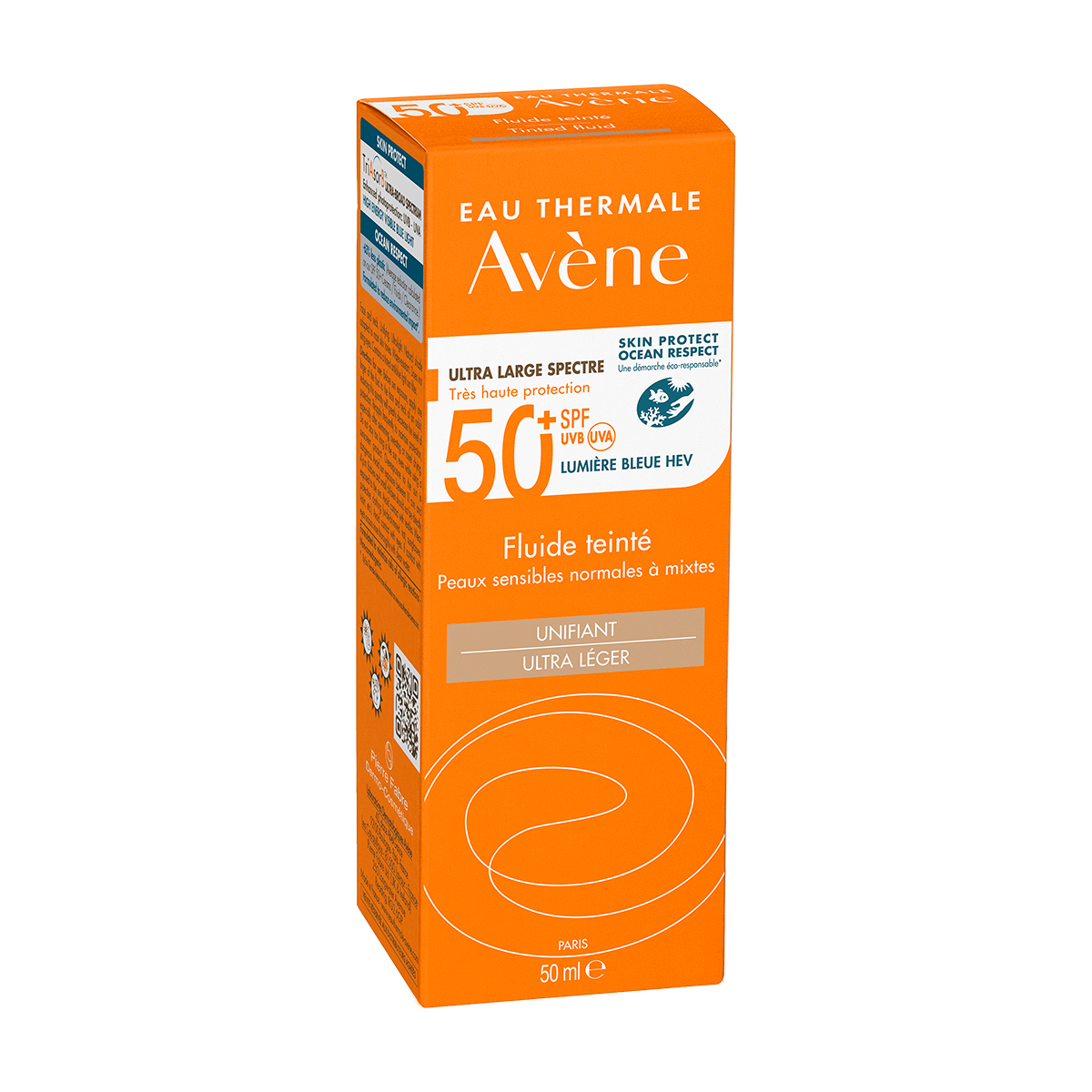 Авен Солнцезащитный тонирующий флюид SPF50+ 50мл