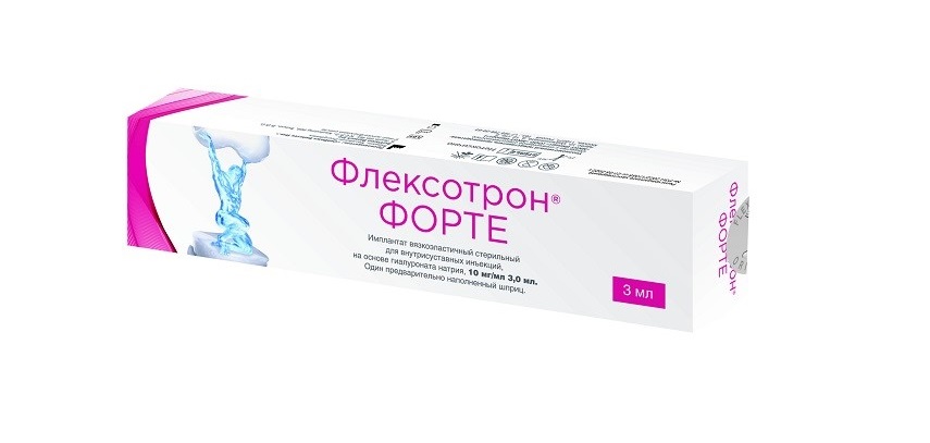 Флексотрон форте имплантат вязкоэластич. стер. для внутрисуст. инъек. на основе гиалуроната натрия 10мг мл 3мл шприц № 1