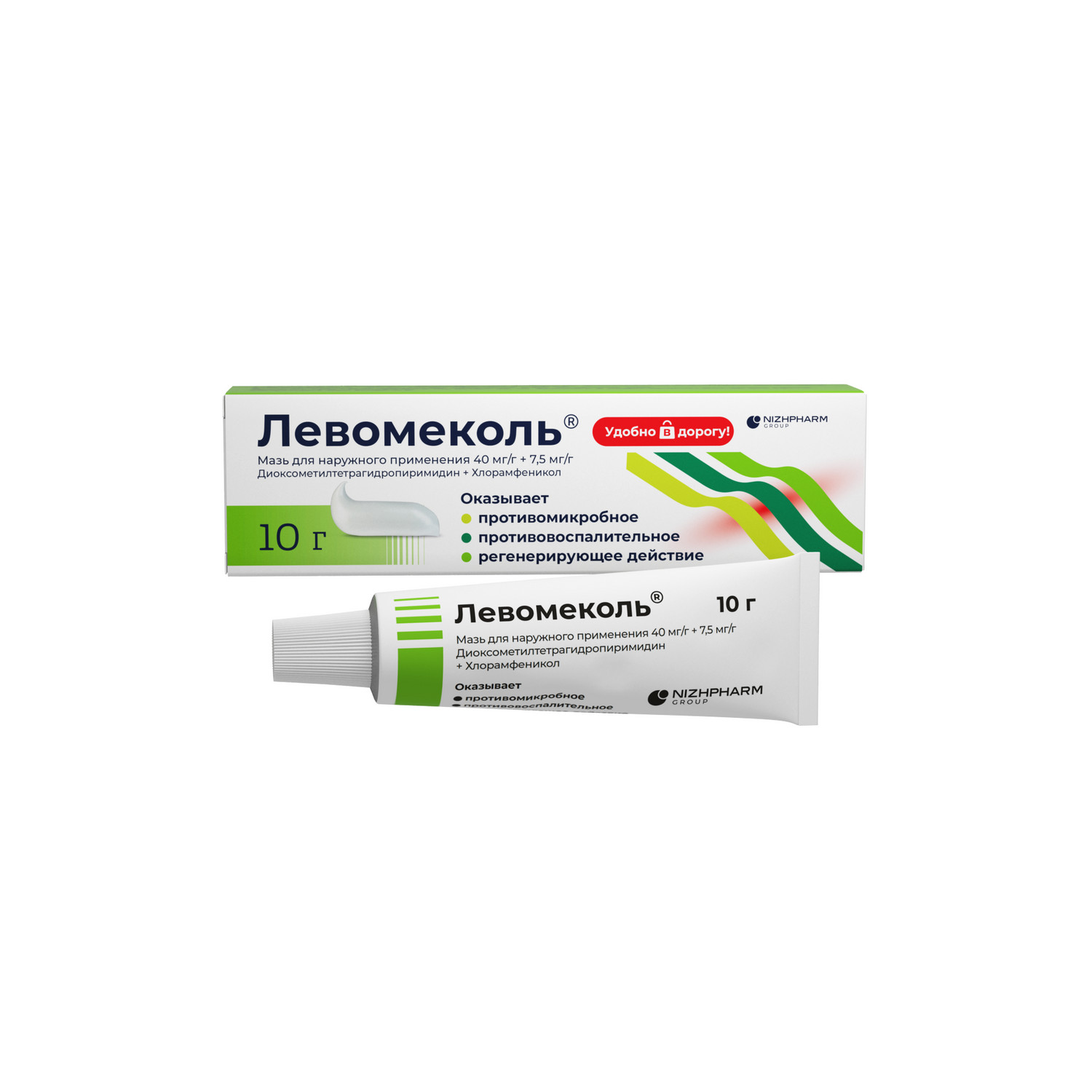 Левомеколь мазь для наружного применения 0,04   г+0,0075   г 10г