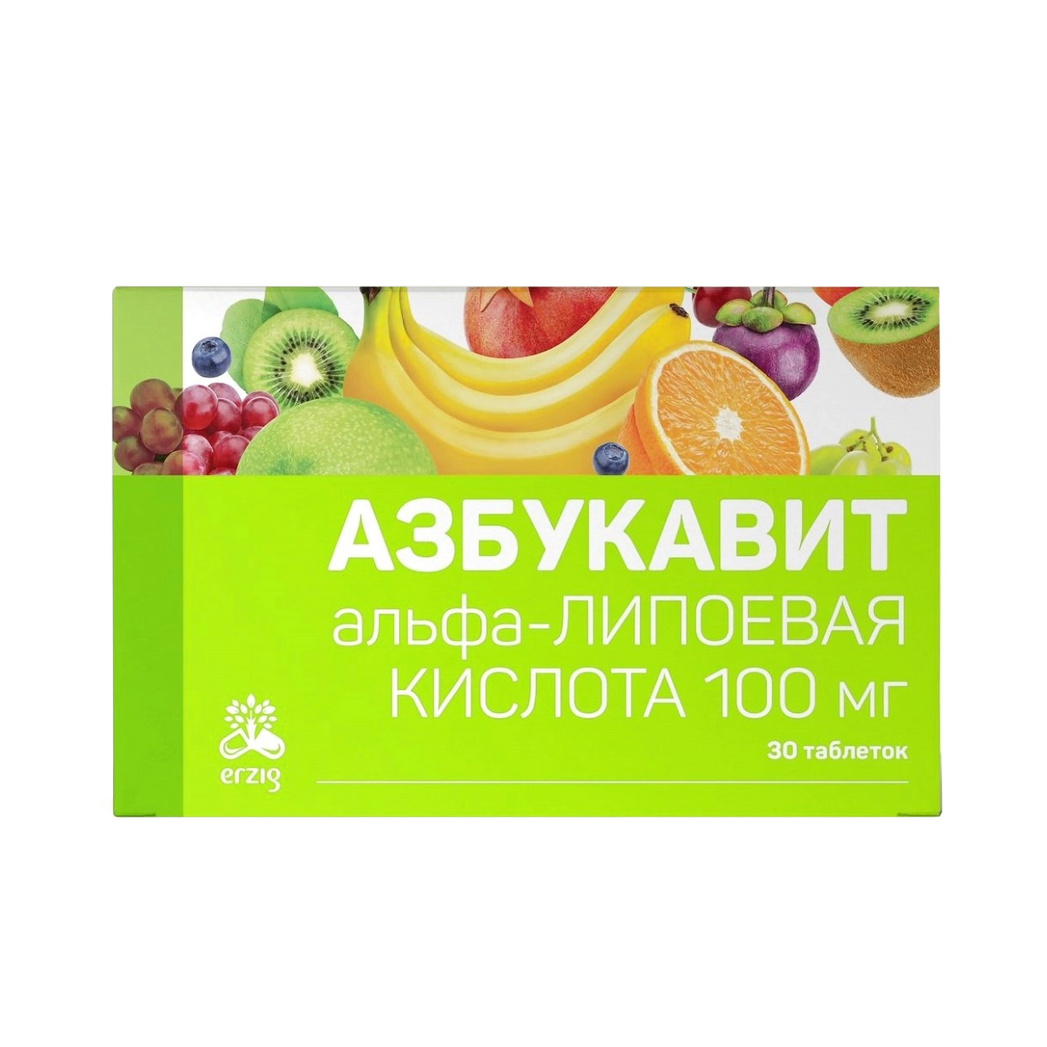 Азбукавит альфа-липоевая кислота 100мг таблетки по 200мг № 30
