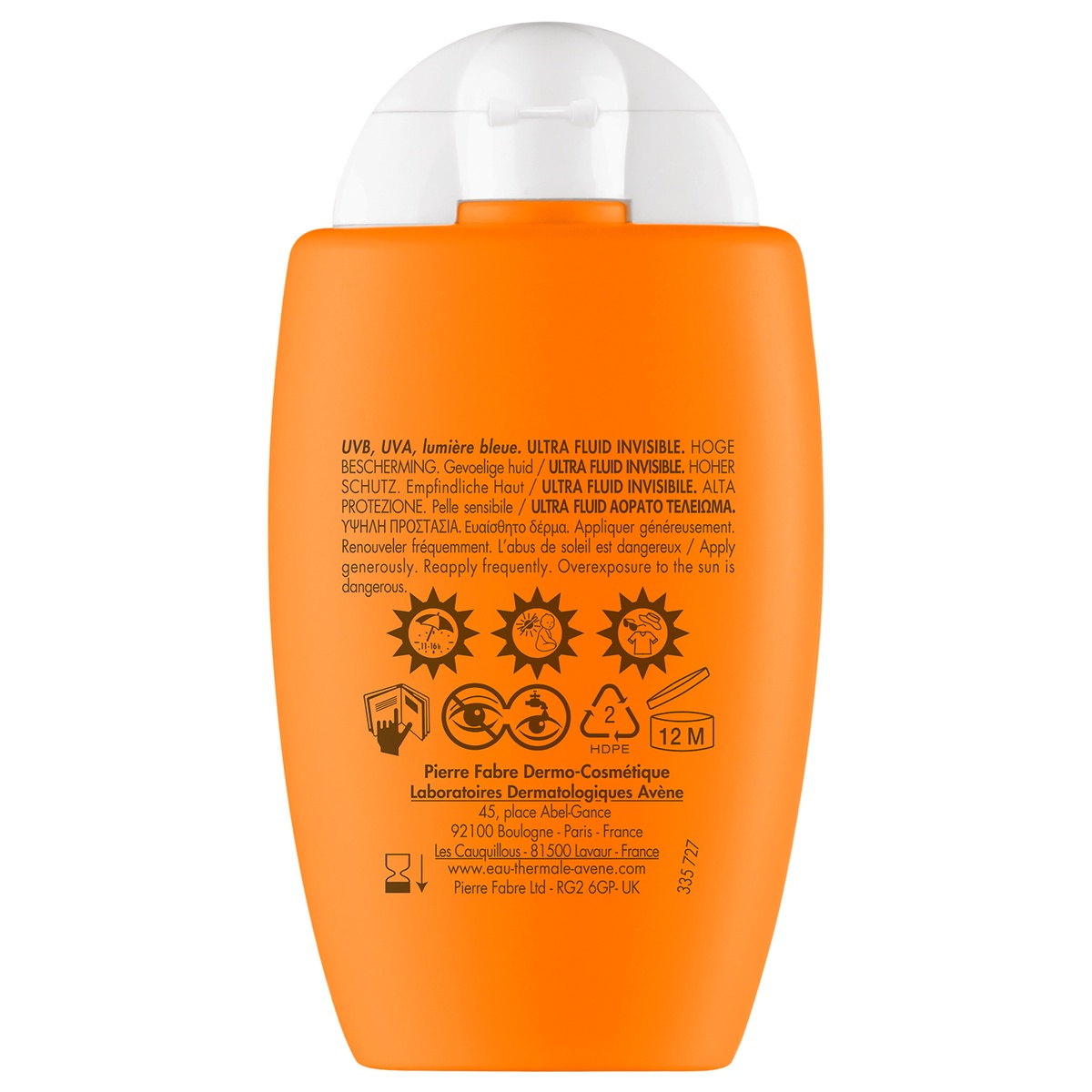 Авен флюид ультралегкий солнцезащитный невидимый для лица SPF 50 50мл
