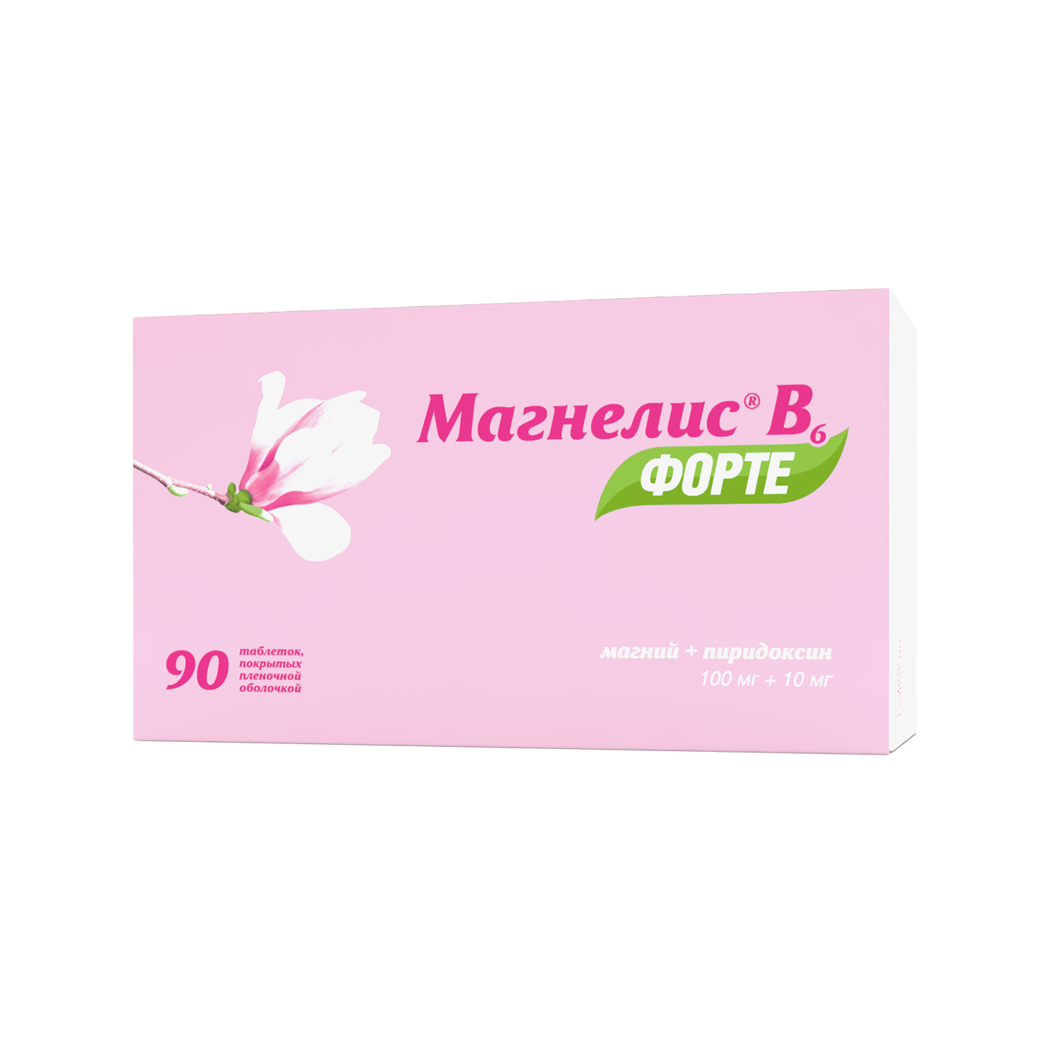 Магнелис B6 форте таб.п о плен. 100мг+10мг №90