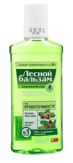 Лесной бальзам ополаскиватель для полости рта кора дуба пихта 250мл