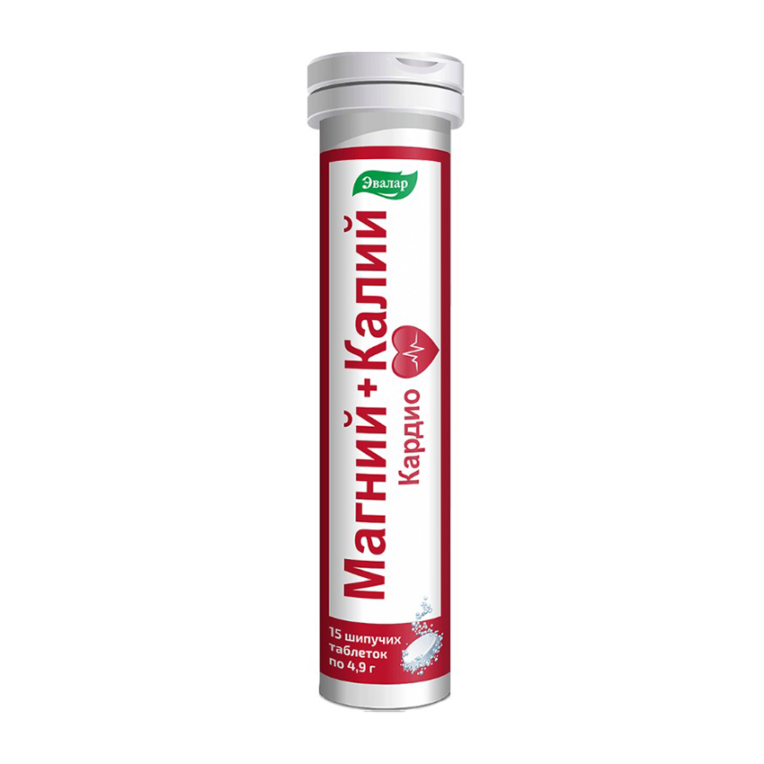 Магний+калий кардио таблетки шип массой 4,9г № 15