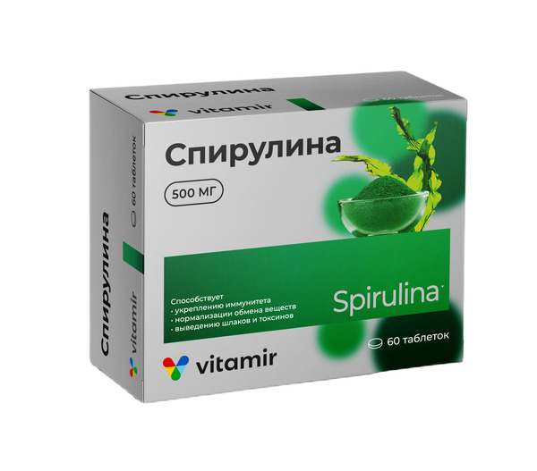 Спирулина 500мг таблетки 509мг № 60 БАД