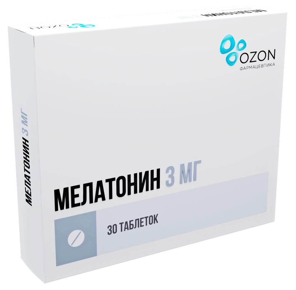 Мелатонин таблетки покрытые оболочкой пленочной 3мг № 30