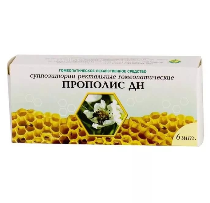 Прополис-Гом свечи гомеопатические №6