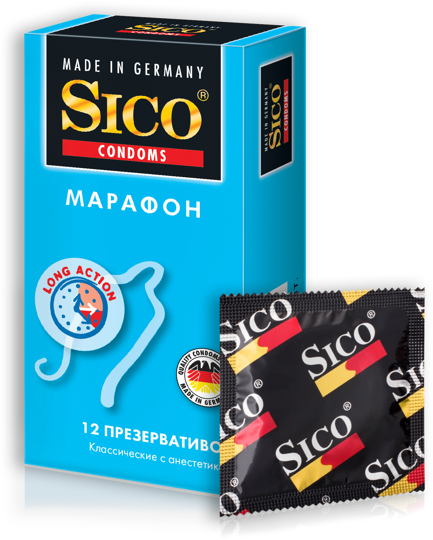 Сико презервативы Марафон Сафети классические пролонгирующие № 12