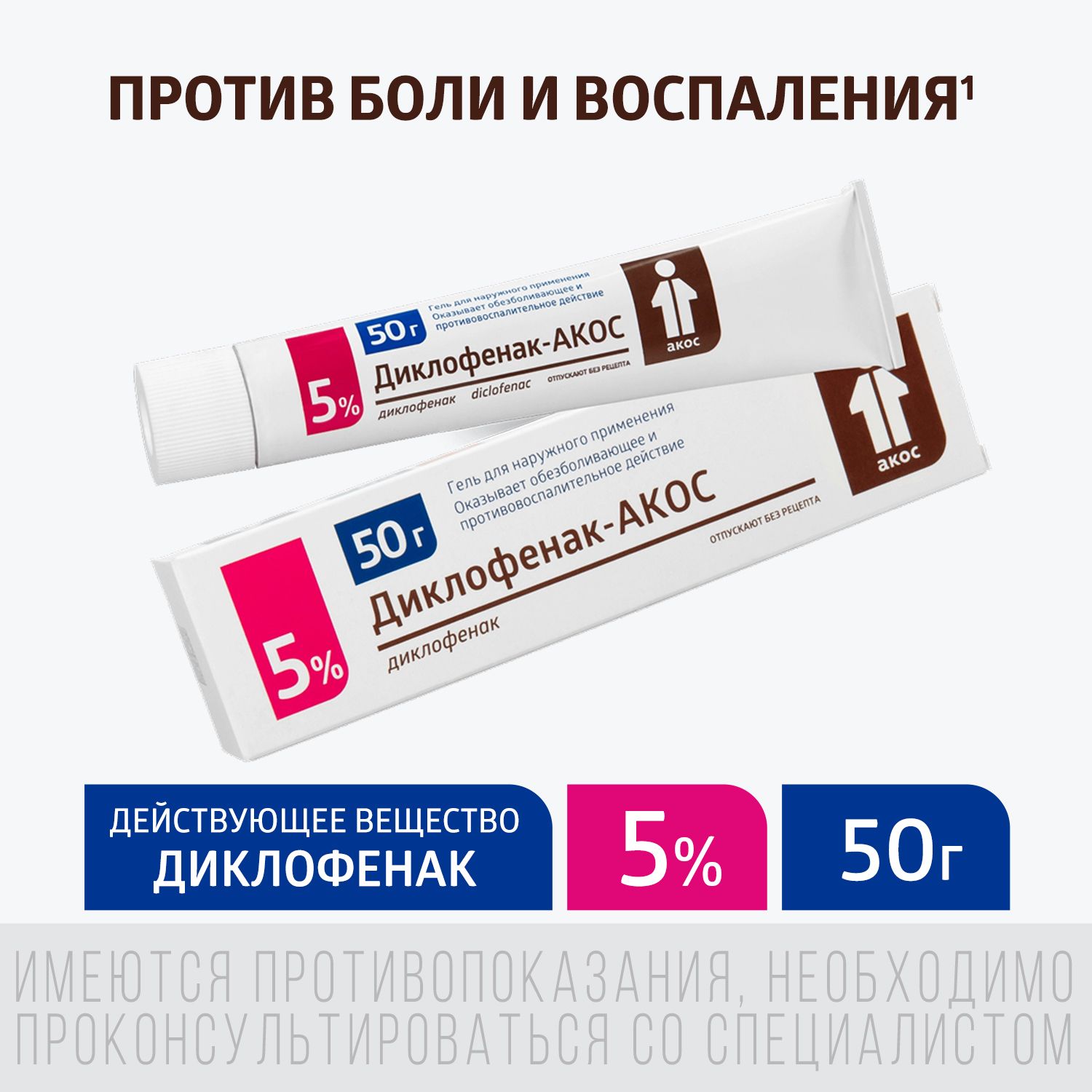 Диклофенак гель 5% 50г